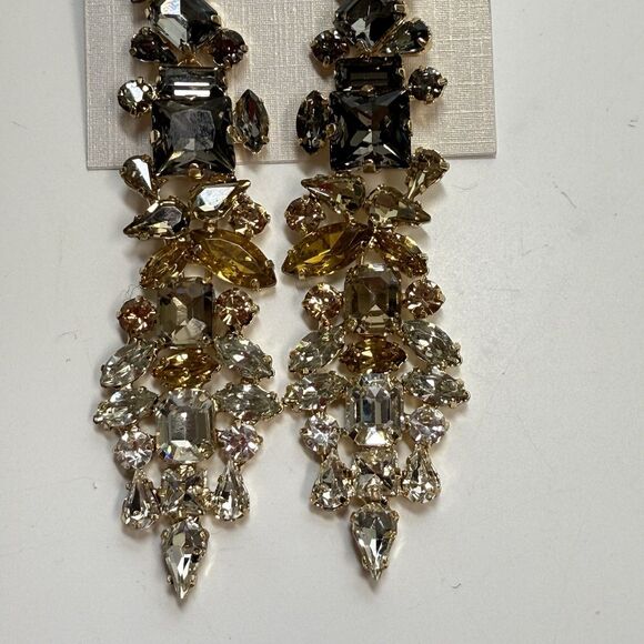 STELLA & RUBY Dynasty Crystal Statement Earrings New - Picture 5 of 8